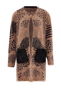 Толстовка faina Strickjacke, темно-розовый черный