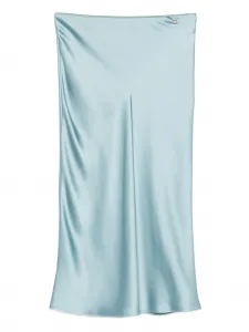 Юбка из атласа с косым кроем Herno, синий