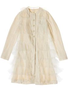 Многослойное однобортное пальто Uma Wang, бежевый