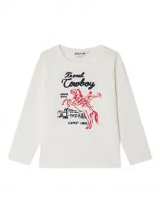 Футболка с длинным рукавом в стиле французского ковбоя Bonpoint, белый
