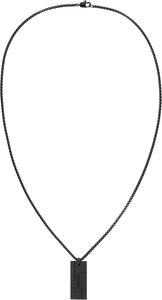 Мужское ожерелье Calvin Klein с подвеской в виде сетки, нержавеющая сталь, армейский жетон - современный аксессуар в подарок мужчине, Black