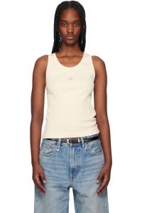 Ребристый топ с вышивкой лисёнка Maison Kitsuné, цвет marble