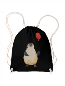 Mr. & Mrs. Panda Рюкзак с изображением пингвина и воздушного шара, без надписи, черный