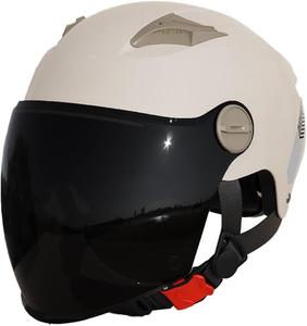 Шлем винтажный TONCXRW Vespa в стиле ретро, бежевый