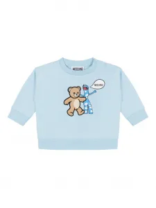 Толстовка с принтом Moschino Kids, синий