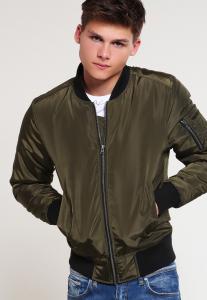 Куртка-бомбер Urban Classics 2-TONE BOMBER JACKET, цвет Darkolive/Black