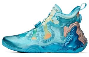 ANTA Звёздные горные баскетбольные кроссовки мужские мид-топ сине-зелёные