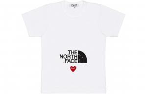Comme Des Garcons Play Cdg X The North Face Футболка белая CDG Play