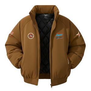 Пуховик Unisex Stand Collar Thickened HUANQIU, coffee желтый[padded and thickened]