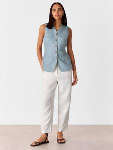 Штаны Pure Linen с бочкообразными штанинами Whistles, White