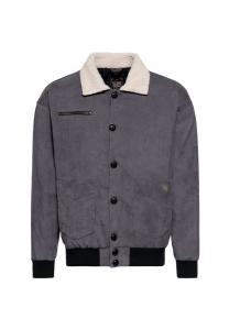 Вельветовая куртка в винтажном стиле King Kerosin, серый