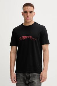 Хлопковая футболка Hugo, черный