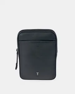 Мужская сумка через плечо YANKO из черной кожи с широким нейлоновым плечевым ремнем, черный