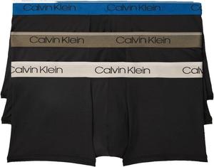 Комплект из 3 трусов-боксеров Calvin Klein Men's Underwear Micro Stretch, Black Bodies W/ Polaris Blue, Aspen, Dove Wbs