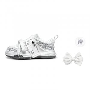 MIO Унисекс скейтборд кроссовки мидтоп серо-белые (с подарком), цвет White (Gift Included)