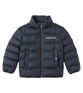 Барбадосская стёганая пуховая куртка Moncler Enfant, черный