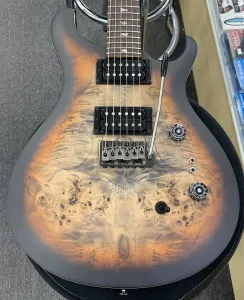 PRS SE Exotic Custom 24-08 Poplar Burl Лимитированная серия - Цвет Charcoal Cherry Midnight Burst