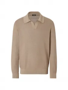 Рубашка поло Zegna, бежевый