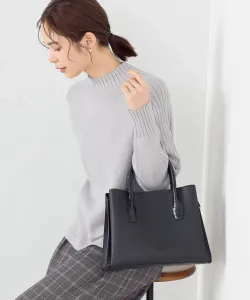 Сумка с тиснеными ручками Mono Comme Ca, цвет Black