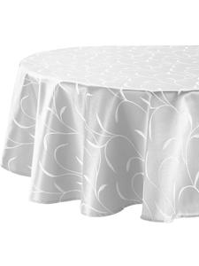 Erwin Müller Жаккардовая скатерть из смесовой хлопчатобумажной ткани Remscheid белого цвета