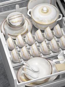 Luowei Jingdezhen Керамический набор посуды, 62 предмета, чаши и тарелки для дома, Great Rivers And Mountains [Bestselling Hit], 62 головы