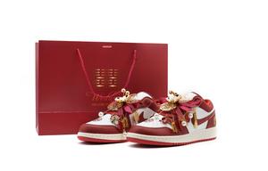 Jordan Баскетбольные кроссовки Air 1, износостойкие, винтажные, низкие, унисекс, красные, белые