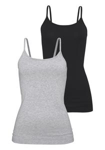 Майка H.I.S, пестрый серый, черный