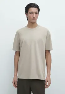 Базовая футболка с коротким рукавом Massimo Dutti, Mottled Light Grey