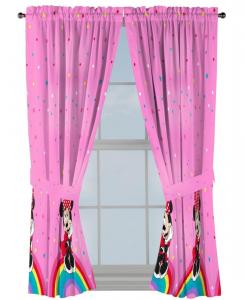 Комплект из 4 штор с изображением Минни Маус для детской спальни (2 шт) Sunny Side Up, Pink