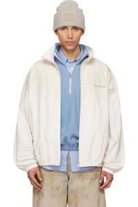 Acne Studios Куртка Off-White с логотипом и застежкой-молнией