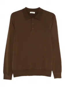 Рубашка поло с длинными рукавами Sandro, коричневый