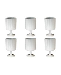 Набор из 6 бокалов Mesa Goblet Glasses Abode Homewares, белый