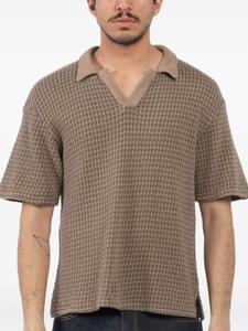 Officine Generale рубашка поло из ткани пике, коричневый