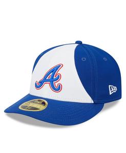 Мужская белая и королевская приталенная шляпа Atlanta Braves 2023 City Connect Low Profile 59FIFTY New Era