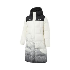 LINING Пуховик Unisex из коллекции Sports Life, Ivory Snow Mountains Positioning Print