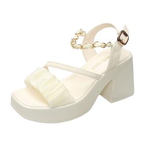 Сандалии с одним ремешком женские NANJIREN, Ecru