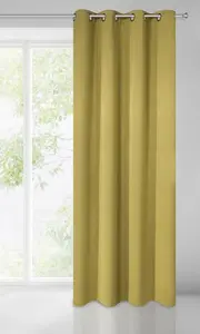 Штора ROSSIE, горчично-желтая, 135x250 см, люверсная Eurofirany