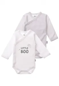 Боди Liliput с запахом "Little Boo", на кнопках, в упаковке 2 шт, серый