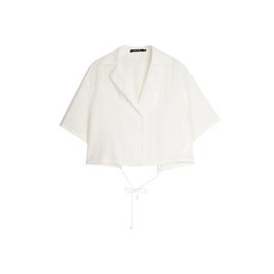 ELLE Рубашка Women's Ecru с воротником Suit Collar Moderate