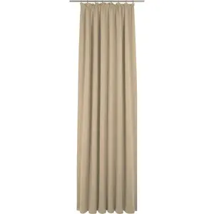 Занавес Uni Collection light с кулиской, 1 шт., из 100% органического хлопка Adam, бежевый