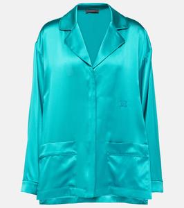 Шелковая пижамная рубашка Elegante Vasaio Max Mara, Laguna