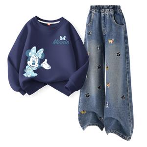 Детская повседневная спортивная одежда Disney, темный индиго