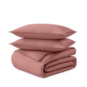 Комплект пододеяльников Bare Home из 100% органического хлопка и сатина, цвет Dusty Rose