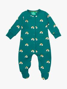 Детский комбинезон из хлопка с радужным принтом Little Green Radicals, Green