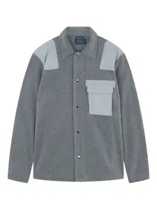 Рубашка из флиса с вставками Paul & Shark, серый