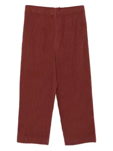 Укороченные брюки со складками Homme Plissé Issey Miyake, коричневый