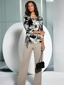 Женская рубашка с принтом "Рубашка" Lady, цвет Schwarz-Sesam-Bedruckt