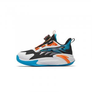 Износостойкие дышащие низкие детские баскетбольные кроссовки для детей от 3 до 7 лет Antakids, черный/белый/синий