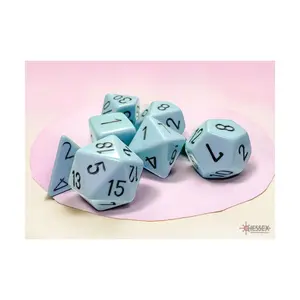 Поли-комплект синий с черным (7), Dice - Opaque Pastel (Chessex)