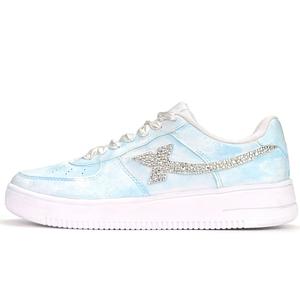 XTEP Кроссовки Air Force One с амортизацией, износостойкие, низкие, для скейтбординга, унисекс, небесно-голубые